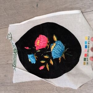 Vintage Floral Needlepoint Collectton star tapestry completed Pattern